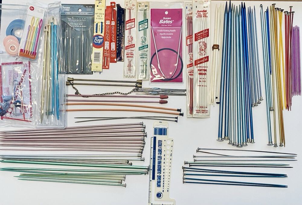 Large Mixed Lot Susan Bates & Various Knitting Needles Other Vintage To Modern